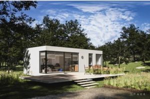 Nhà lắp ghép 20m2 là lựa chọn phù hợp với các gia đình có kinh tế eo hẹp. Diện tích nhỏ nhưng nhà vẫn đảm bảo đầy đủ không gian sống gồm phòng ngủ, phòng khách, phòng bếp và khu vệ sinh. (Ảnh: Duraflex)