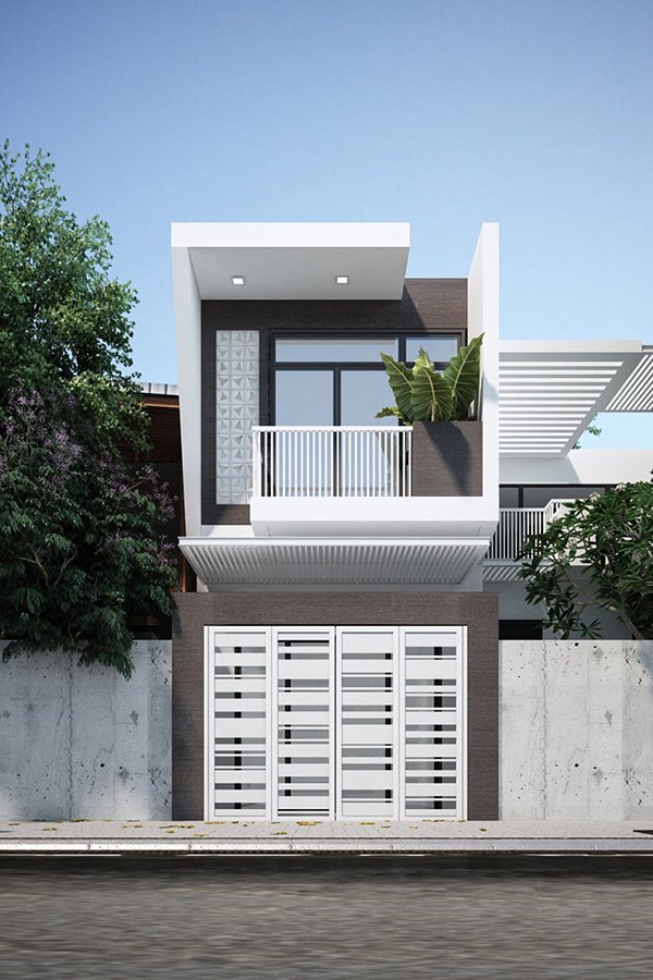 xây nhà phố 2 tầng 600 triệu